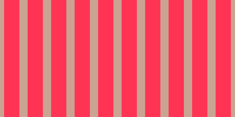#ff3455, #caa393 vertical lines, twenty-eight pixels wide, fifty-two pixels apart