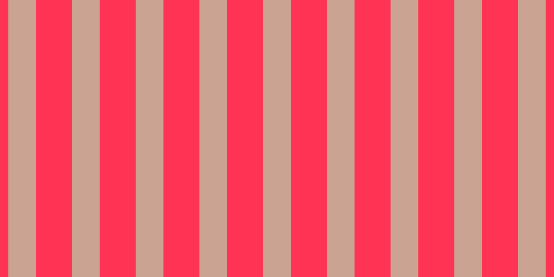#ff3455, #caa393 vertical lines, forty pixels wide, fifty-two pixels apart
