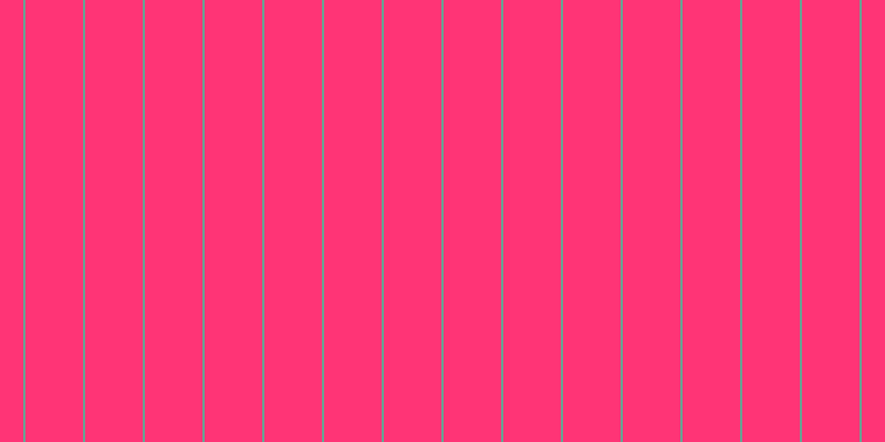 #ff3476, #67a393 vertical lines, two pixels wide, fifty-two pixels apart