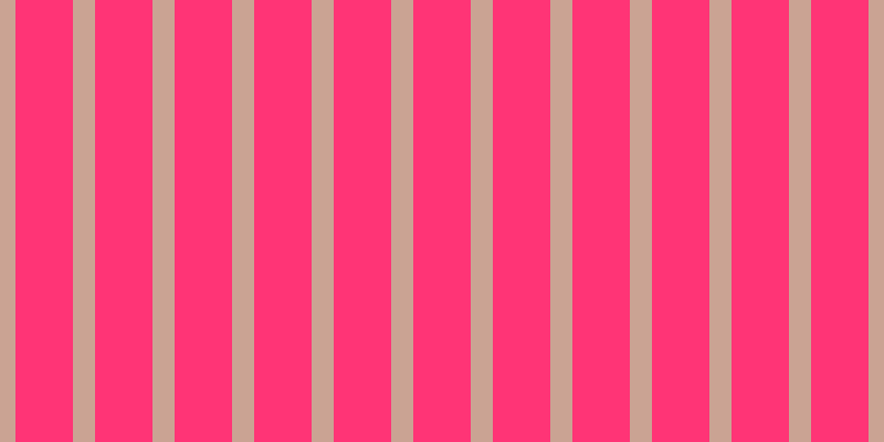 #ff3476, #caa393 vertical lines, twenty pixels wide, fifty-two pixels apart