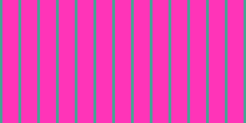 #ff34b8, #46a393 vertical lines, nine pixels wide, fifty-two pixels apart