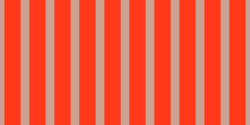 #ff391a, #caa393 vertical lines, twenty-eight pixels wide, fifty-two pixels apart