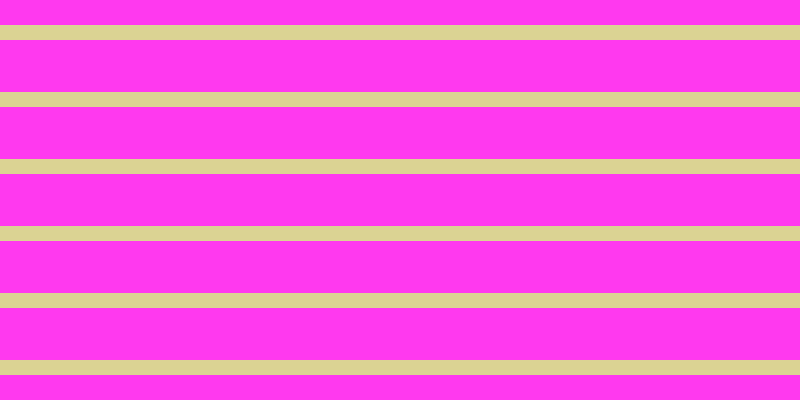 #ff39ef, #dbd393 horizontal lines, fifteen pixels wide, fifty-two pixels apart