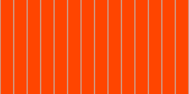 Orange red, #caa393 vertical lines, five pixels wide, fifty-two pixels apart