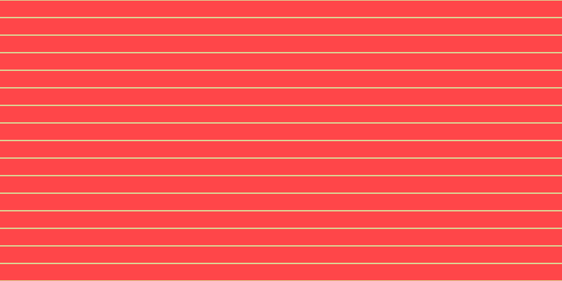 #ff4649, #dbd393 horizontal lines, two pixels wide, twenty-three pixels apart