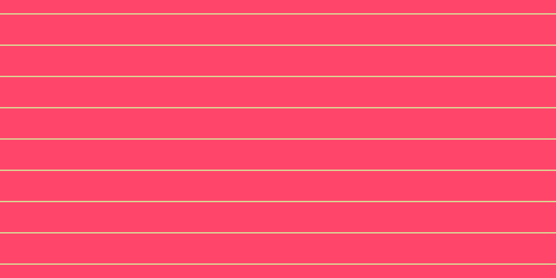 #ff466a, #dbd393 horizontal lines, two pixels wide, forty-three pixels apart