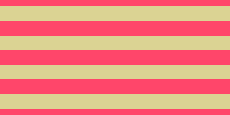 #ff466a, #dbd393 horizontal lines, fifty pixels wide, fifty-two pixels apart