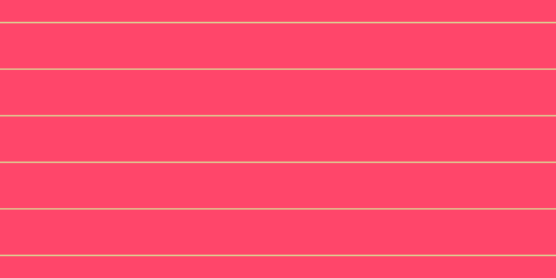 #ff466a, #dbd393 horizontal lines, two pixels wide, sixty-five pixels apart