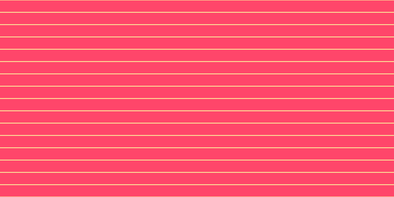 #ff466a, #fcd393 horizontal lines, two pixels wide, twenty-three pixels apart