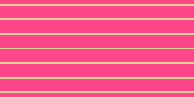 #ff468b, #dbd393 horizontal lines, eight pixels wide, fifty-two pixels apart
