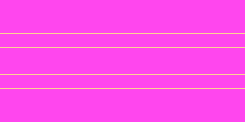 #ff46ee, #fcd393 horizontal lines, two pixels wide, forty-three pixels apart