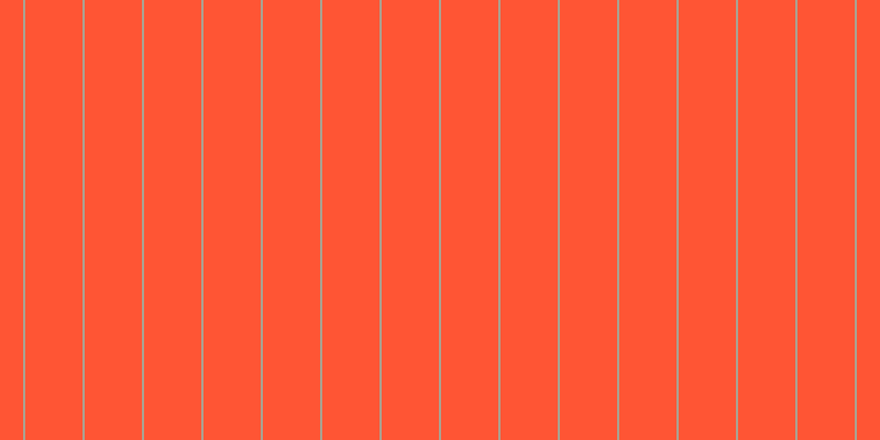 #ff5534, #a9a393 vertical lines, two pixels wide, fifty-two pixels apart