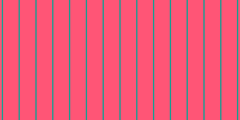 #ff5576, #04a393 vertical lines, four pixels wide, fifty-two pixels apart