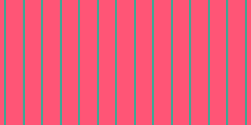 #ff5576, #46a393 vertical lines, seven pixels wide, fifty-two pixels apart