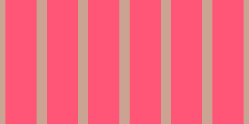 #ff5576, #caa393 vertical lines, thirty-three pixels wide, one hundred pixels apart