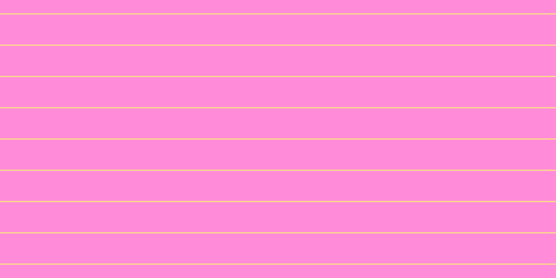 #ff67cd (75%), #fcd393 horizontal lines, two pixels wide, forty-three pixels apart