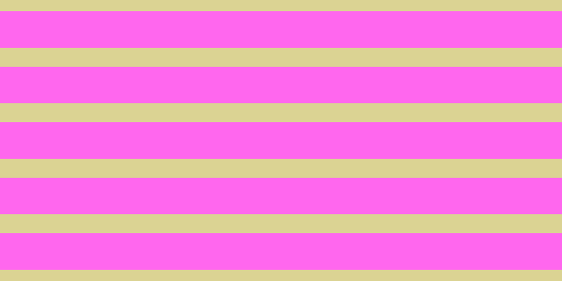 #ff67ee, #dbd393 horizontal lines, twenty-seven pixels wide, fifty-two pixels apart