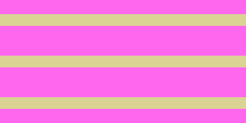 #ff67ee, #dbd393 horizontal lines, thirty-eight pixels wide, ninety-seven pixels apart