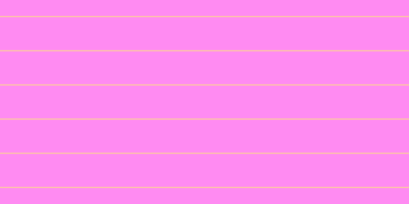 #ff67ee (75%), #fcd393 horizontal lines, two pixels wide, sixty-five pixels apart