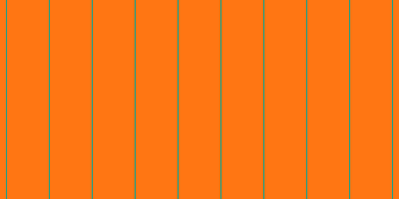 #ff7613, #04a393 vertical lines, two pixels wide, eighty-four pixels apart