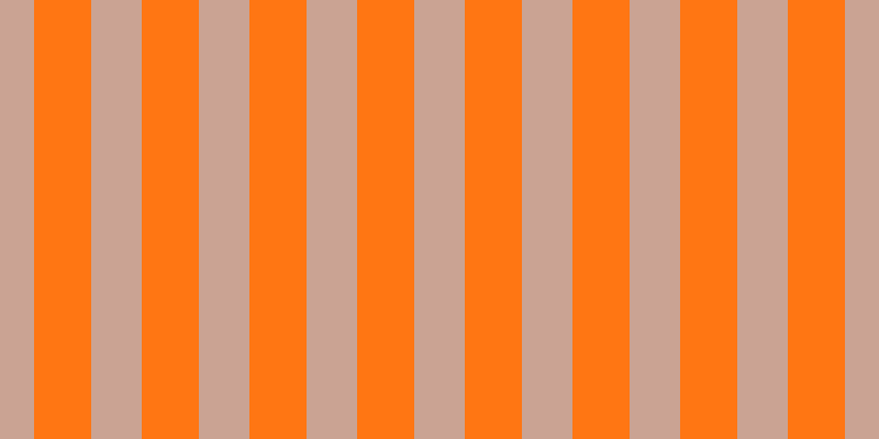 #ff7613, #caa393 vertical lines, forty-six pixels wide, fifty-two pixels apart