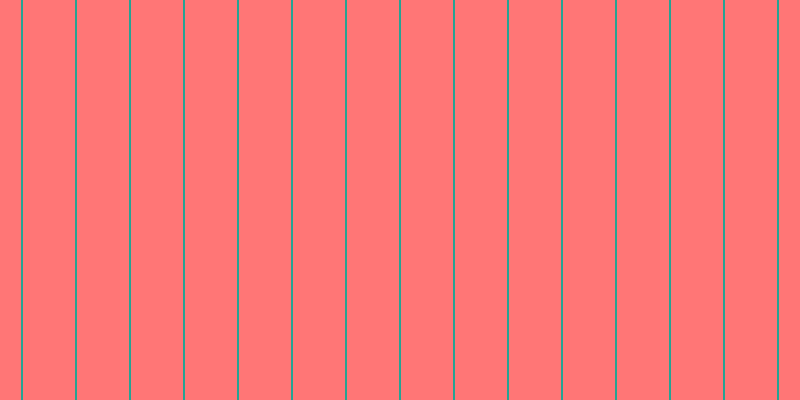 #ff7676, #25a393 vertical lines, two pixels wide, fifty-two pixels apart