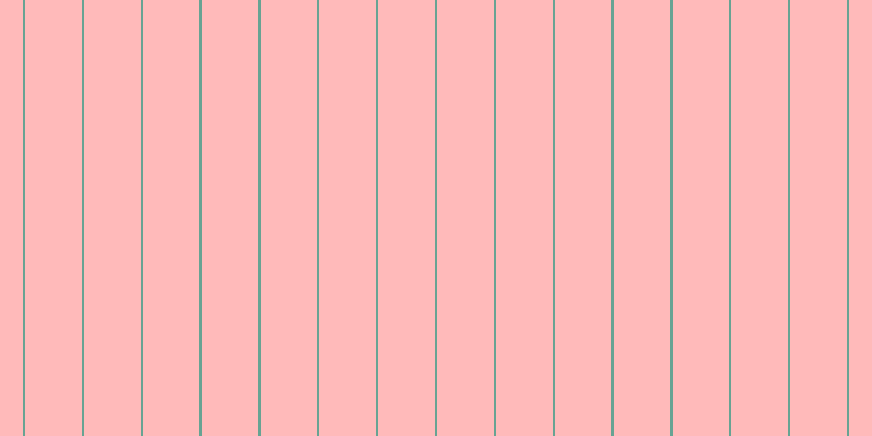 #ff7676 (50%), #67a393 vertical lines, two pixels wide, fifty-two pixels apart
