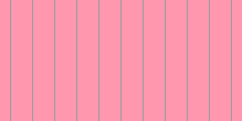 #ff7697 (75%), #46a393 vertical lines, two pixels wide, seventy-one pixels apart
