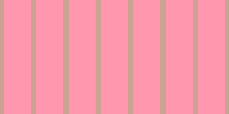 #ff7697 (75%), #caa393 vertical lines, nineteen pixels wide, ninety-four pixels apart