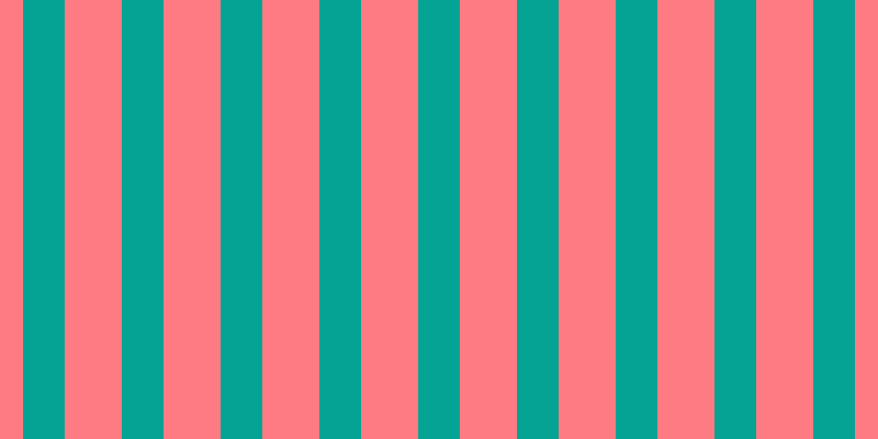 #ff7b84, #04a393 vertical lines, thirty-eight pixels wide, fifty-two pixels apart