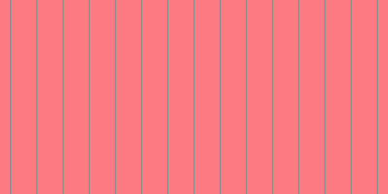 #ff7b84, #46a393 vertical lines, two pixels wide, fifty-two pixels apart