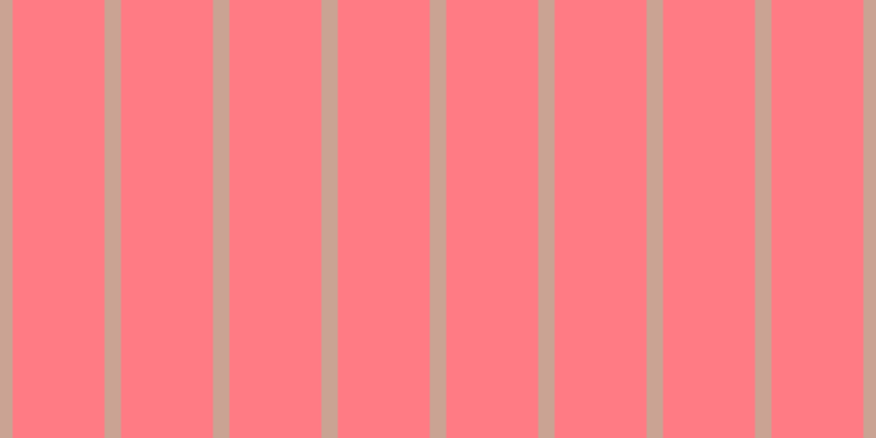 #ff7b84, #caa393 vertical lines, fifteen pixels wide, eighty-four pixels apart