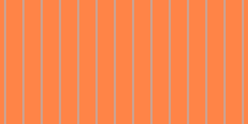 #ff8447, #caa393 vertical lines, seven pixels wide, fifty-two pixels apart