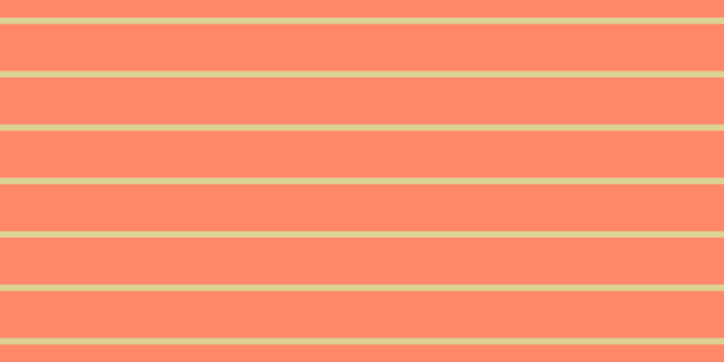 #ff886a, #dbd393 horizontal lines, seven pixels wide, fifty-two pixels apart