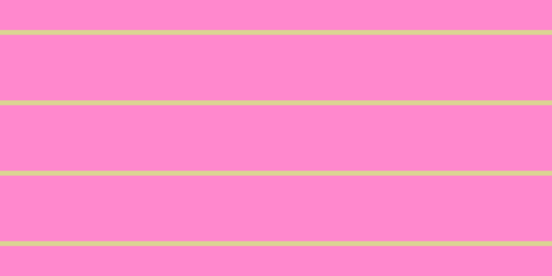 #ff88cd, #dbd393 horizontal lines, seven pixels wide, ninety-five pixels apart