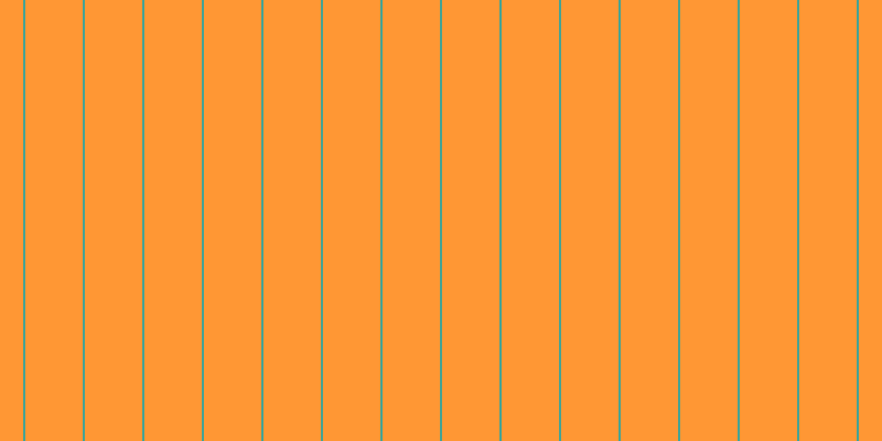 #ff9734, #46a393 vertical lines, two pixels wide, fifty-two pixels apart