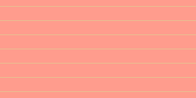 #ff9c8d, #dbd393 horizontal lines, two pixels wide, fifty-six pixels apart