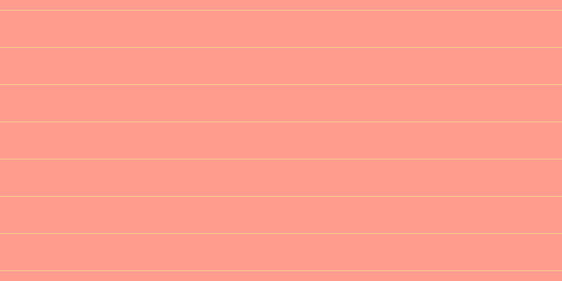 #ff9c8d, #fcd393 horizontal lines, one pixels wide, fifty-two pixels apart
