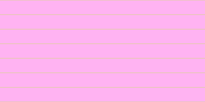 #ff9cef (75%), #dbd393 horizontal lines, two pixels wide, fifty-five pixels apart