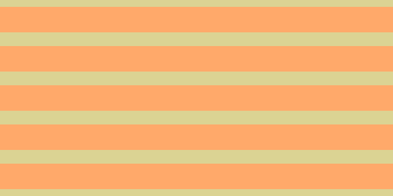 #ffa96a, #dbd393 horizontal lines, twenty-eight pixels wide, fifty-two pixels apart