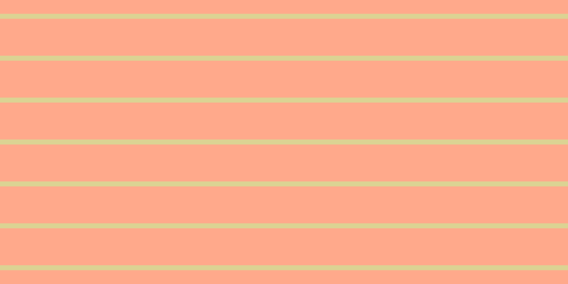 #ffa98b, #dbd393 horizontal lines, seven pixels wide, fifty-two pixels apart