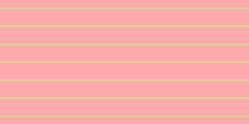 #ffa9ac, #dbd393 horizontal lines, six pixels wide, fifty-two pixels apart