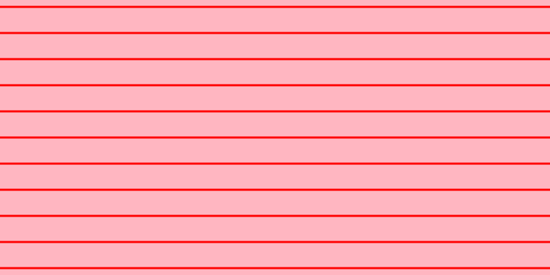 Light pink, Red horizontal lines, three pixels wide, thirty-five pixels apart