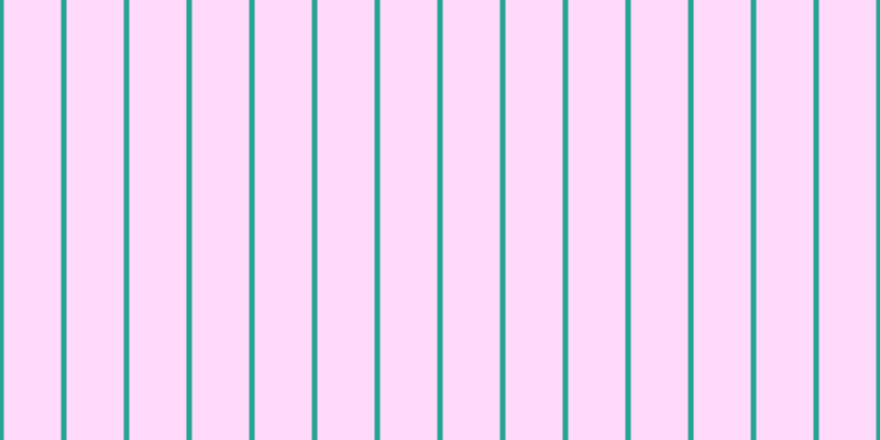 #ffb8fa (50%), #25a393 vertical lines, five pixels wide, fifty-two pixels apart