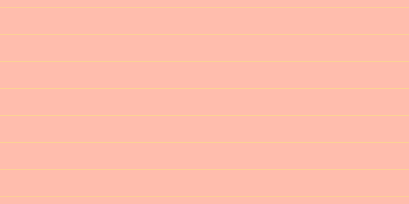 #ffbdad, #fcd393 horizontal lines, one pixels wide, fifty-two pixels apart
