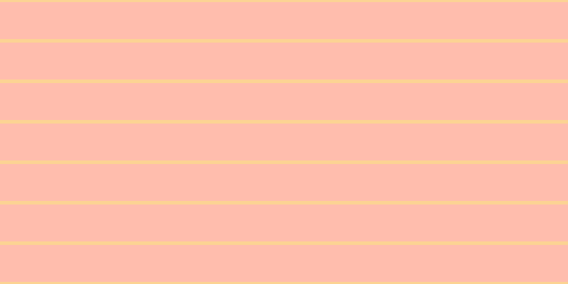 #ffbdad, #fcd393 horizontal lines, five pixels wide, fifty-two pixels apart