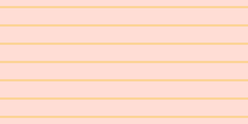 #ffbdad (50%), #fcd393 horizontal lines, seven pixels wide, fifty-two pixels apart