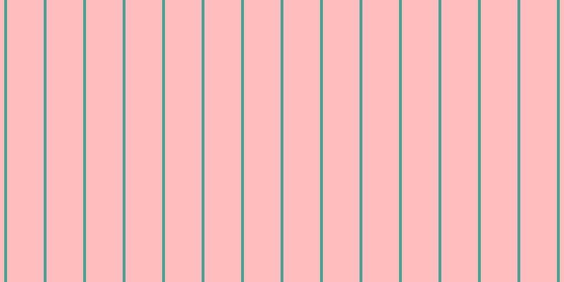 #ffbdbd, #46a393 vertical lines, four pixels wide, fifty-two pixels apart