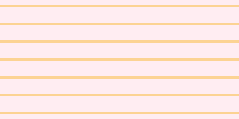 #ffbdce (25%), #fcd393 horizontal lines, eight pixels wide, fifty-two pixels apart