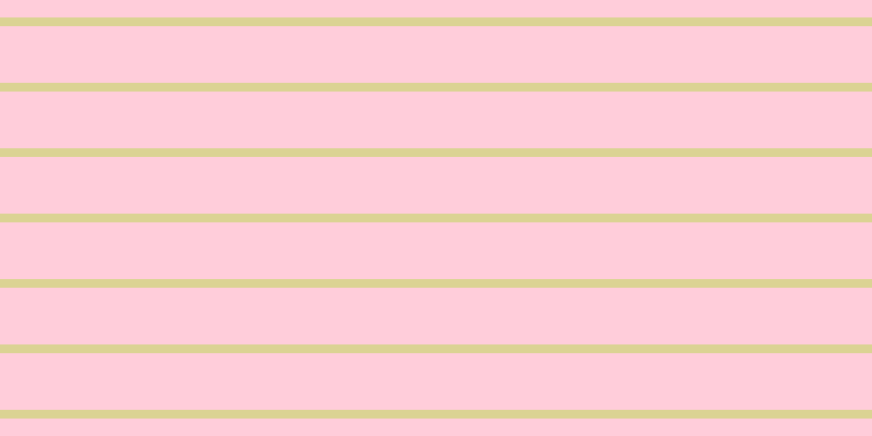 #ffbdce (75%), #dbd393 horizontal lines, eight pixels wide, fifty-two pixels apart